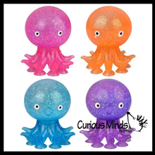 Load image into Gallery viewer, 1 Octopus Fidget Toy - Water and Glitter Filled Octopus