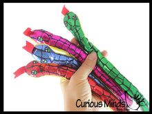 Load image into Gallery viewer, Plush Snake 15" with Shiny Foil Metallic Look
