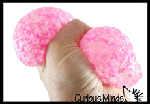 Load image into Gallery viewer, 1 Jumbo Confetti Bead Mold-able Stress Ball -Squishy Gooey