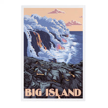 Load image into Gallery viewer, PREMIUM POSTCARD Hawaii, Big Island, Lava Flow Scene