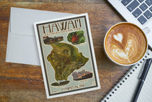 Load image into Gallery viewer, NOTECARD Hawaii Volcanoes National Park Map