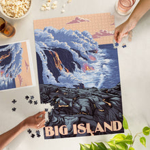 Load image into Gallery viewer, 1000 PIECE PUZZLE Hawaii, Big Island, Lava Flow Scene