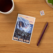 Load image into Gallery viewer, PREMIUM POSTCARD Hawaii, Big Island, Lava Flow Scene