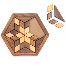 Load image into Gallery viewer, Star Shape Tangram Wooden Puzzle for Kids and Adults 30pcs