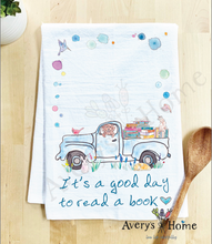 Load image into Gallery viewer, Good day to Read Bookish Tea Towel