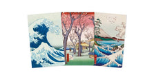 Load image into Gallery viewer, Japanese Woodblocks Set of 3 Mini Notebooks