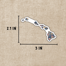 Load image into Gallery viewer, Hawaii Floral State Map Sticker