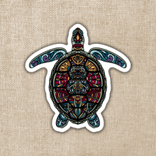 Load image into Gallery viewer, Mandala Sea Turtle Sticker, 3-inch