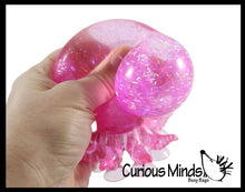 Load image into Gallery viewer, 1 Octopus Fidget Toy - Water and Glitter Filled Octopus
