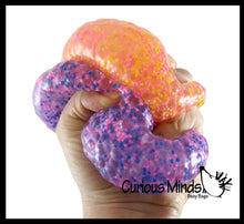 Load image into Gallery viewer, 1 Jumbo Confetti Bead Mold-able Stress Ball -Squishy Gooey
