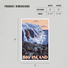 Load image into Gallery viewer, PREMIUM POSTCARD Hawaii, Big Island, Lava Flow Scene
