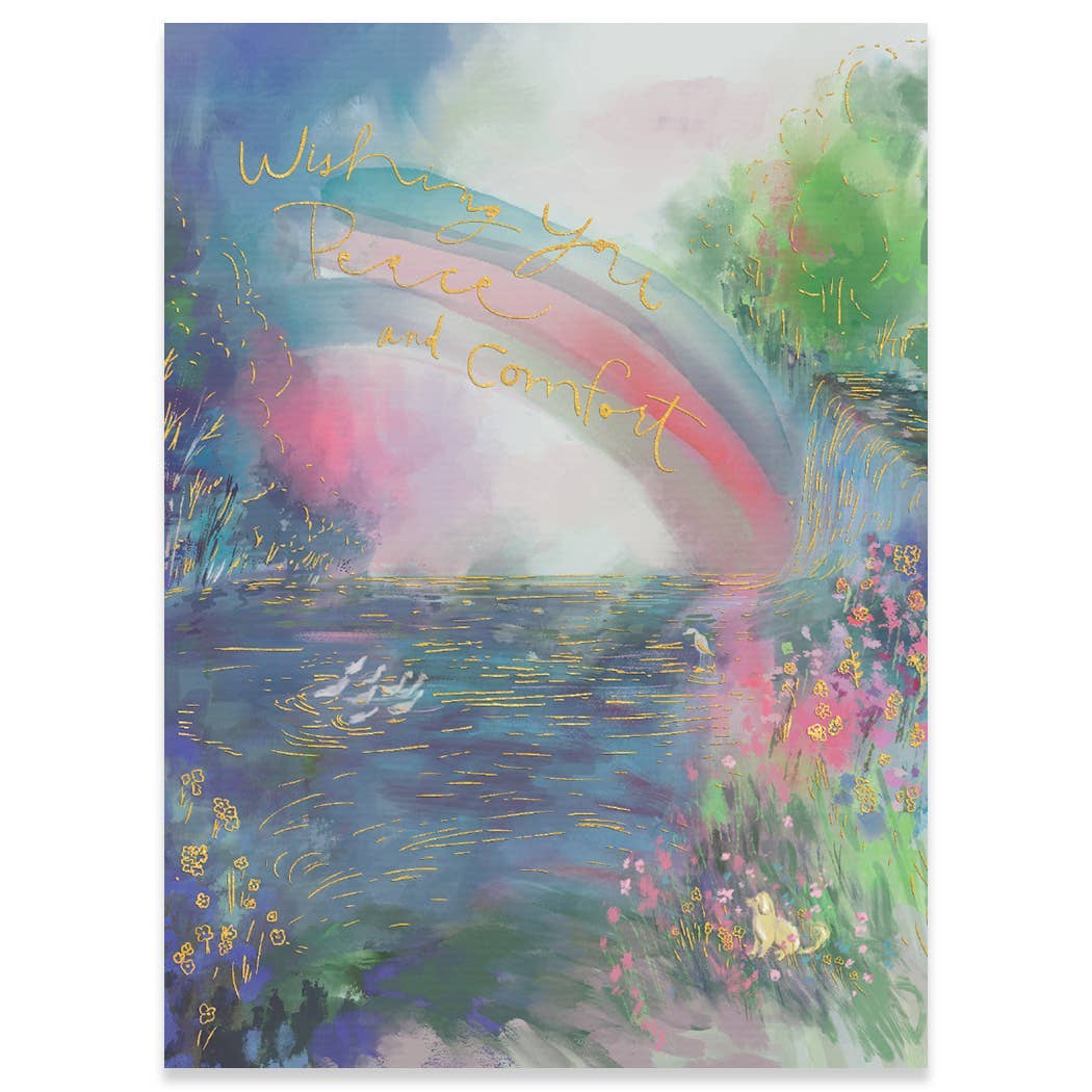 RAINBOW SYMPATHY GREETING CARD 4.5 x 6.25