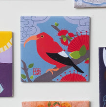 Load image into Gallery viewer, ʻIʻiwi &amp; ʻŌhiʻa Lehua Magnet
