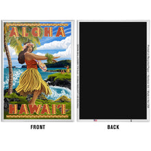 Load image into Gallery viewer, MAGNET Hula Girl on Coast, Aloha Hawaii
