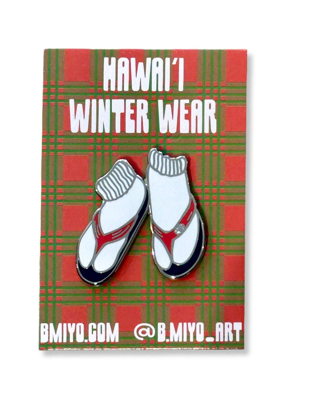 Hawaii Winter Wear Enamel Pin