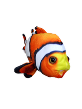 Load image into Gallery viewer, Clownfish Aquatic Plush Stuffed Animal 12&quot; Fish
