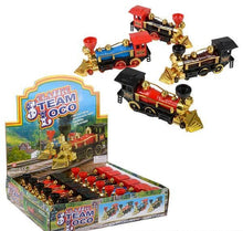 Load image into Gallery viewer, 7&quot; Pull Back Locomotive with Metallic Accent Car Toys
