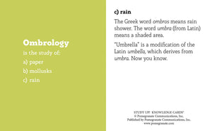 Study Up! A Quiz Deck Of -Ologies Knowledge Cards