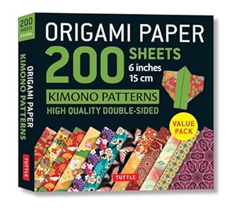 Origami Paper -- 200 Sheets - Kimono Patterns