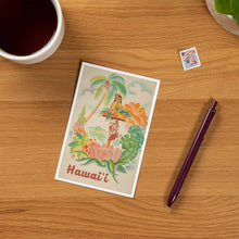 Load image into Gallery viewer, PREMIUM POSTCARD Hawaii, Vintage Welcome

