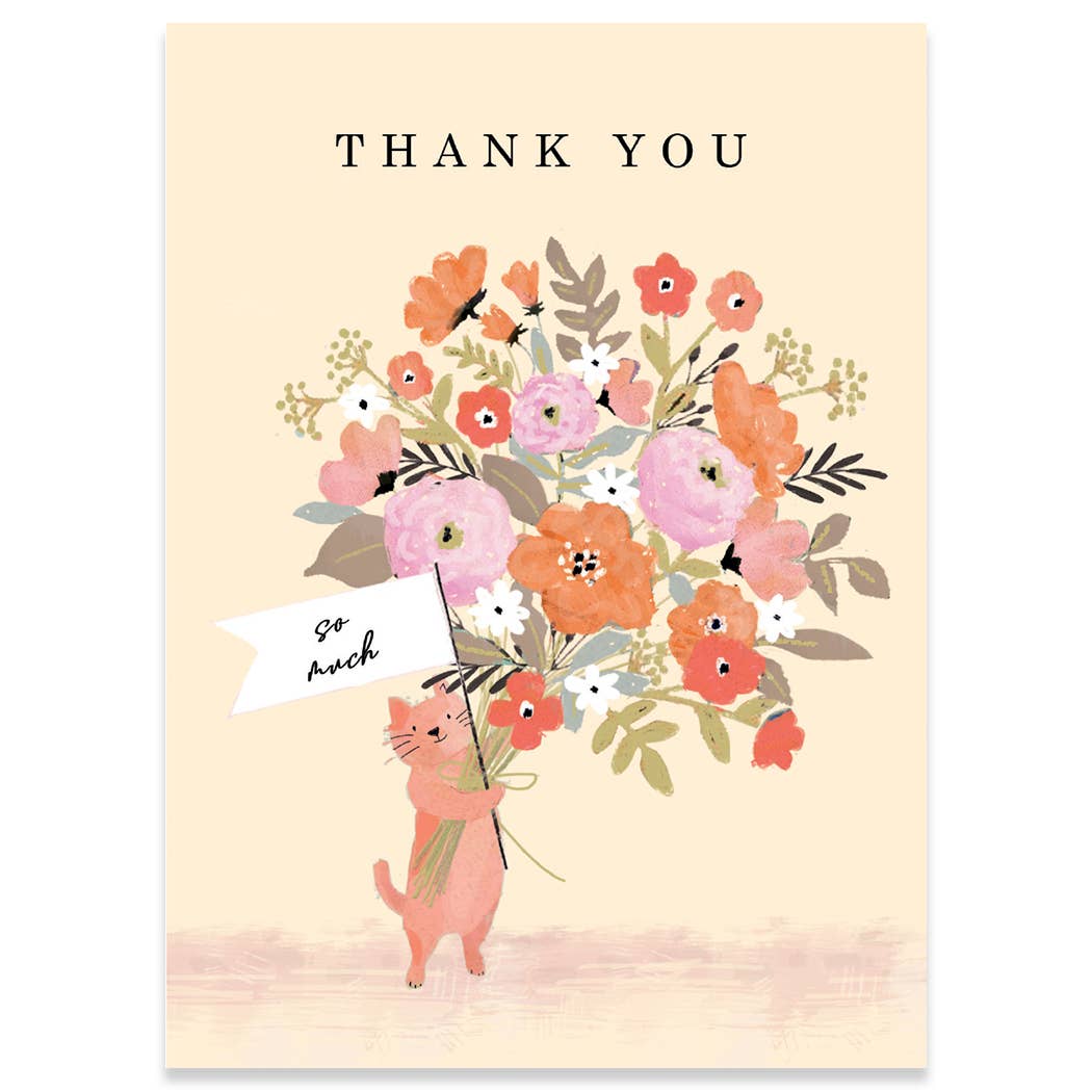 CAT BOUQUET | CARTE THANK YOU CARD