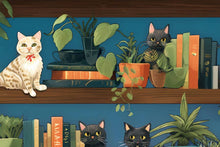 Load image into Gallery viewer, Cat Tales - Library books bookcase plants garden puzzle
