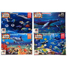 Load image into Gallery viewer, Underwater Puzzle Display Set of 16, Assort x4 Ocean Puzzles
