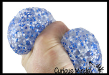 Load image into Gallery viewer, 1 Jumbo Confetti Bead Mold-able Stress Ball -Squishy Gooey
