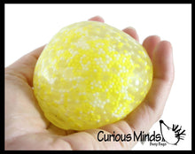 Load image into Gallery viewer, 1 Jumbo Confetti Bead Mold-able Stress Ball -Squishy Gooey
