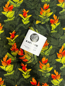 Hawaiian Green Liko Lehua Bamboo Muslin Swaddle Blanket