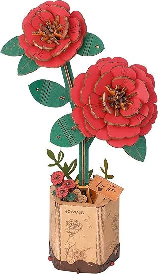Pink Rose 3D Wood Puzzle Craft Kit (Copy)
