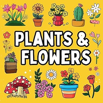 Plants and Flowers Coloring Book