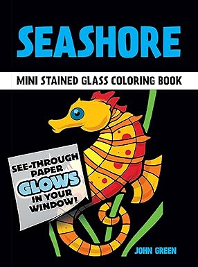 Seahorse Mini Stained Glass Coloring Book