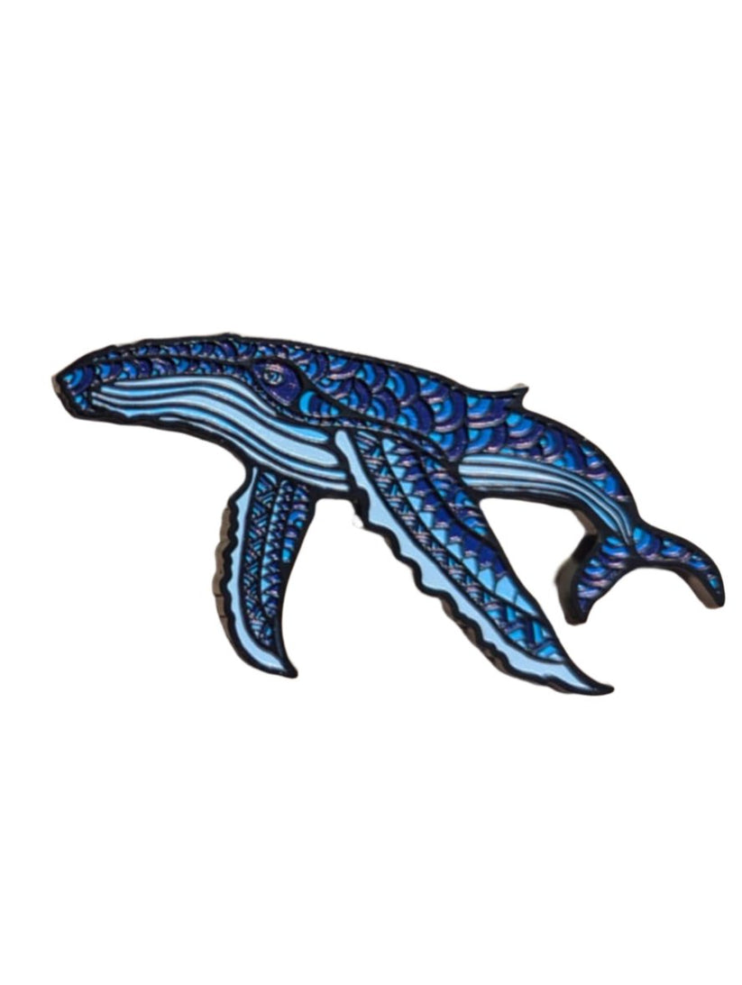 Humpback Whale Metal Magnet