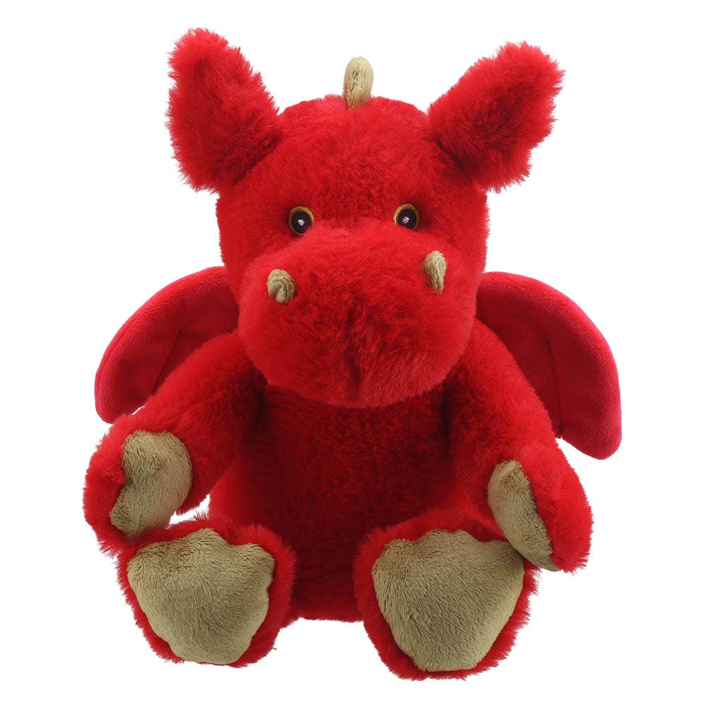 Wilberry Eco Cuddlies: Molten - Plush Dragon (Red)