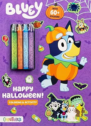 Bluey: Happy Halloween Coloring and Activity Book