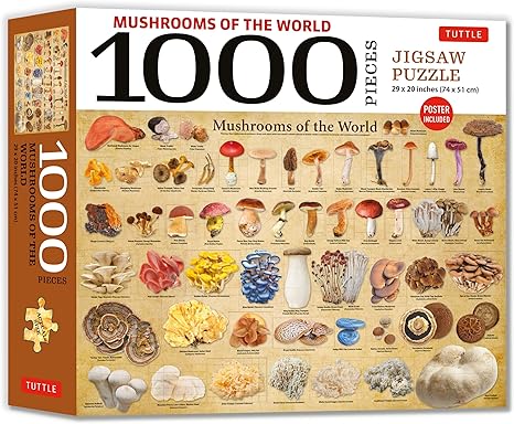 Mushrooms of the World 100 Piece Puzzle