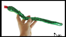 Load image into Gallery viewer, Plush Snake 15&quot; with Shiny Foil Metallic Look
