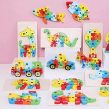 Load image into Gallery viewer, Montessori Educational Wooden Puzzle Christmas Kids Toy
