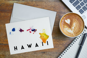 NOTECARD Hawaii, State Watercolor