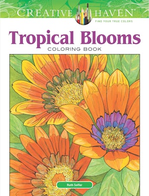 Tropical Blooms Coloring Book
