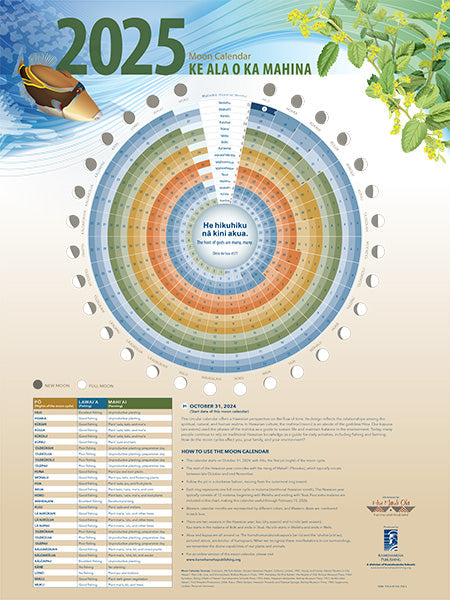 2025 Kamehameha Moon Calendar