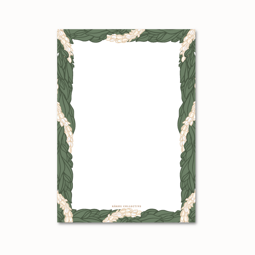 Maile and Pikake Notepad