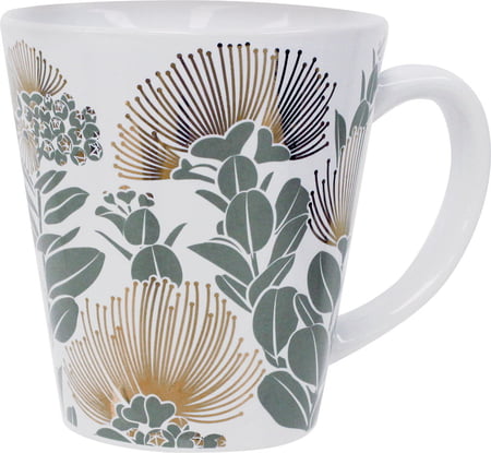 IG Ceramic Tapered Mug 11oz - Ohia Lehua Gold