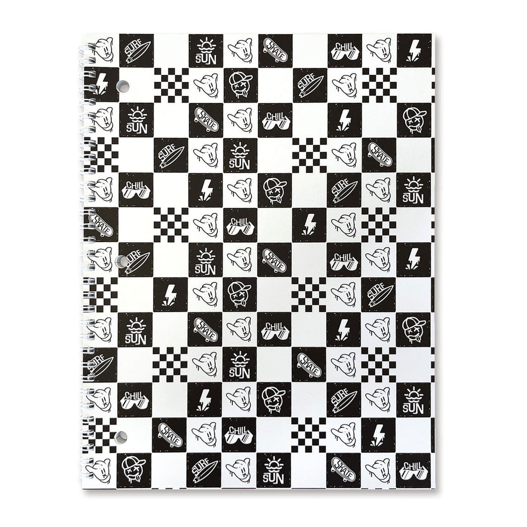 Spiral Notebook- Checker