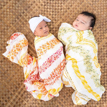 Load image into Gallery viewer, Hawaiian Lei Alaula Ulaula Muslin Swaddle Blanket
