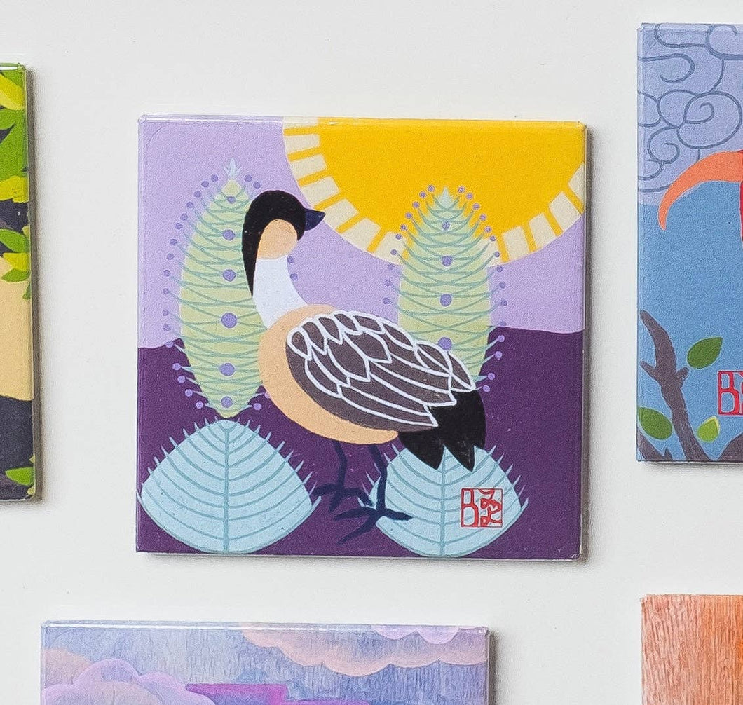 Nēnē & ʻĀhinahina Magnet