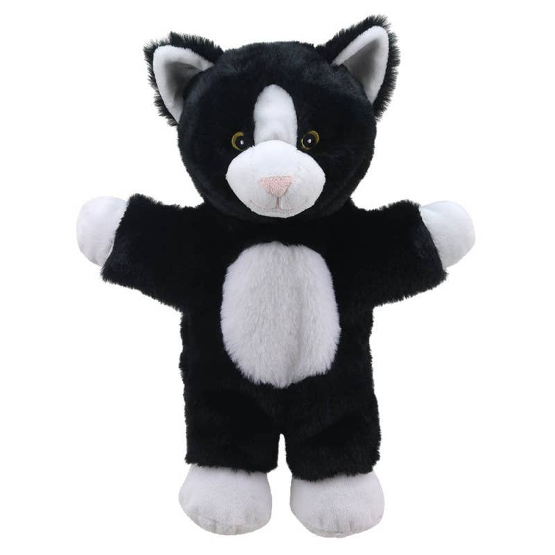 Eco Walking Hand Puppets - Cat (Black & White)