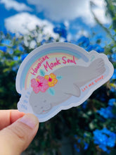 Load image into Gallery viewer, Kawaii Sleepy Monk Seal Sticker - Kawaii Hawaii
