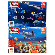 Load image into Gallery viewer, Underwater Puzzle Display Set of 16, Assort x4 Ocean Puzzles
